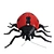 animated crawling ladybug prop